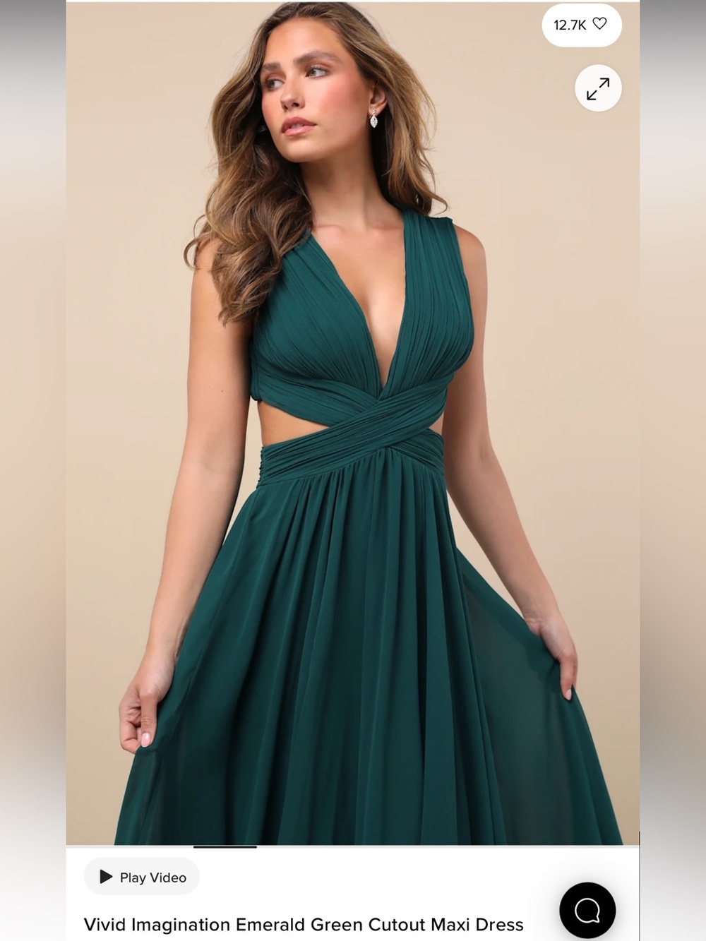 Lulu’s Vivid Imagination Emerald Green Cutout Maxi Dress